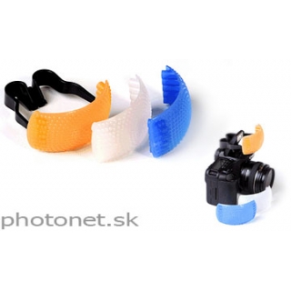 Difuzer set - bílý, oranžový, modrý - pro interní blesk